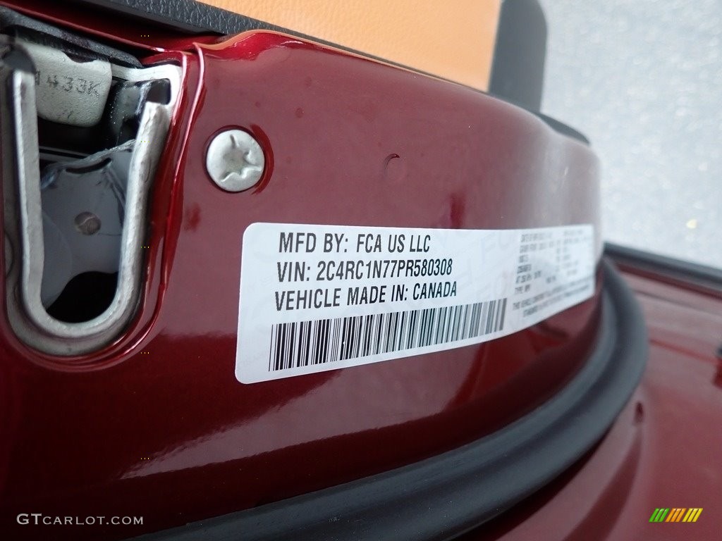 2023 Pacifica Pinnacle Plug-In Hybrid - Velvet Red Pearl / Caramel/Black photo #16