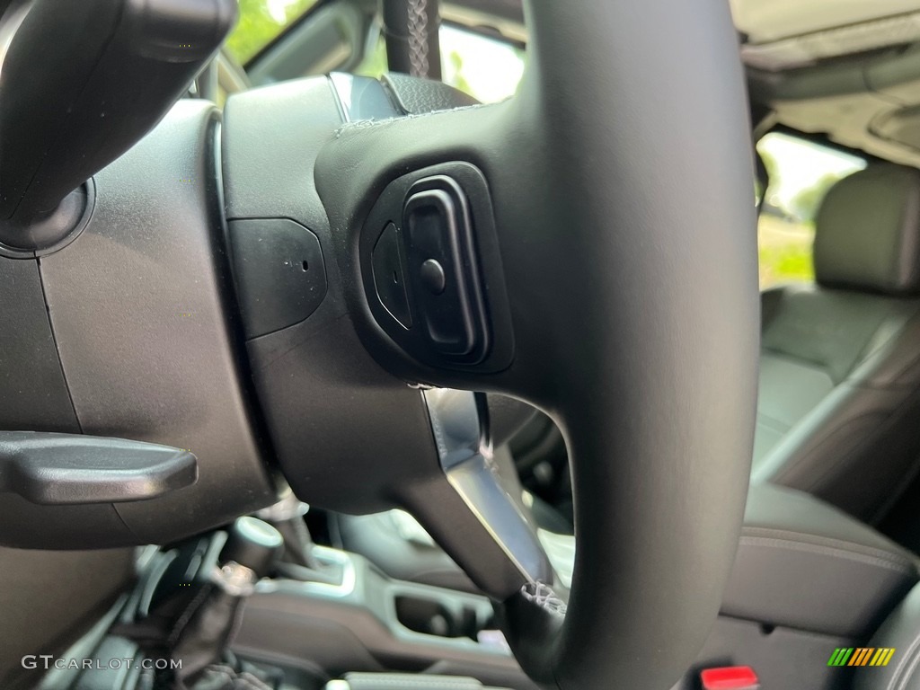 2023 Jeep Wrangler Unlimited Sahara 4XE Hybrid Black Steering Wheel Photo #146271695