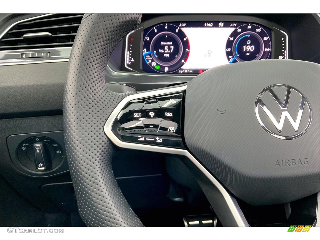 2022 Tiguan SEL R-Line 4Motion - Deep Black Pearl / Titan Black photo #21