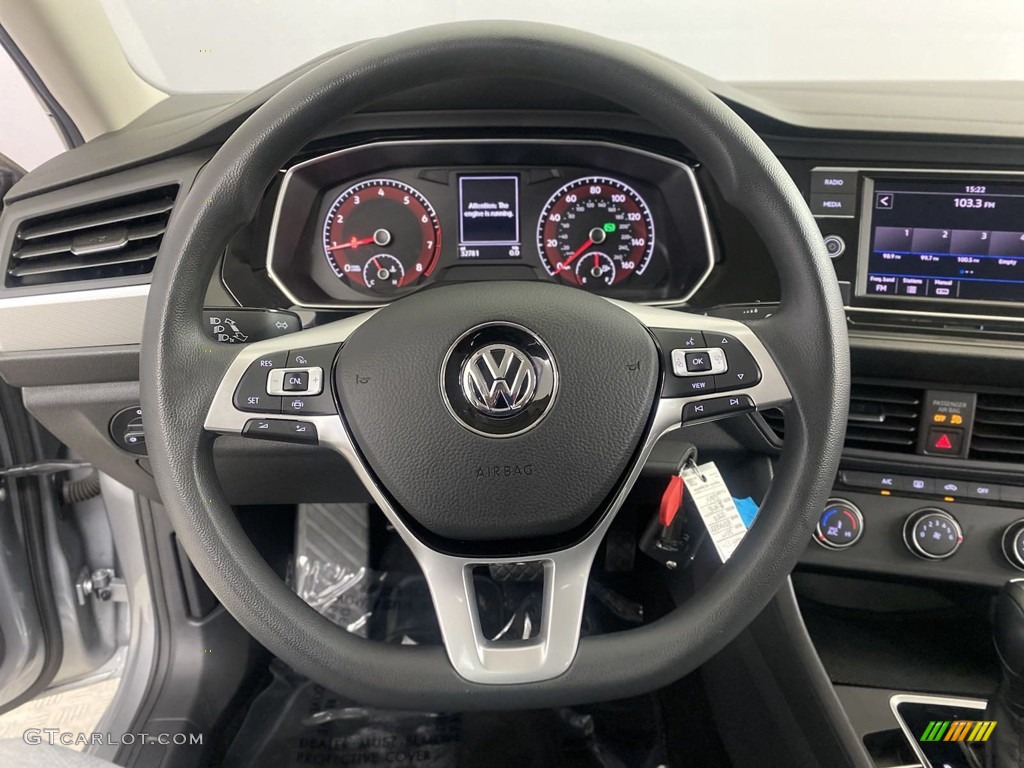 2019 Volkswagen Jetta S Titan Black Steering Wheel Photo #146272035