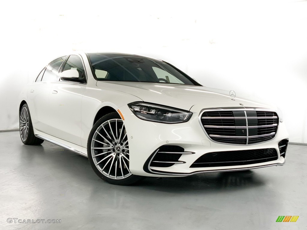 2023 S 500 4Matic Sedan - Diamond White / Black photo #2