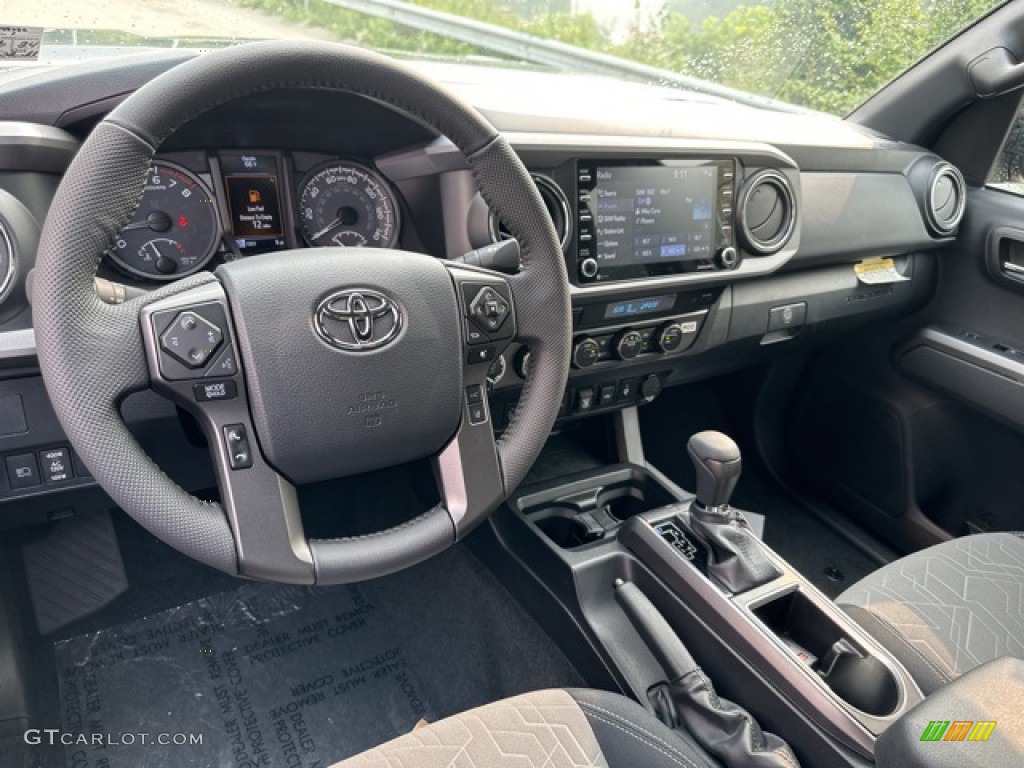 Black/Cement Interior 2023 Toyota Tacoma TRD Off Road Double Cab 4x4 Photo #146275373
