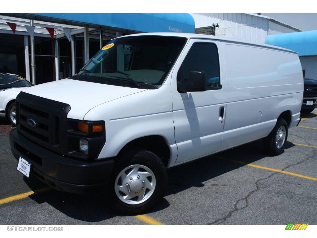 2008 E Series Van E150 Commercial - Oxford White / Medium Flint photo #1