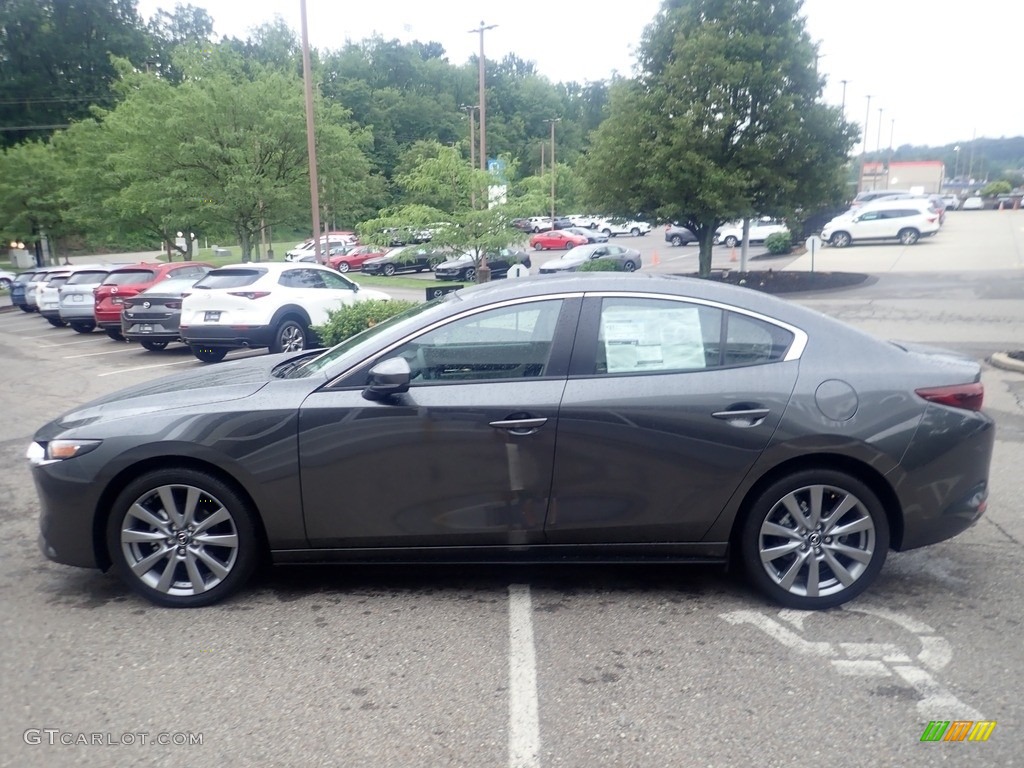 2023 Mazda3 2.5 S Preferred Sedan - Machine Gray Metallic / Greige photo #5