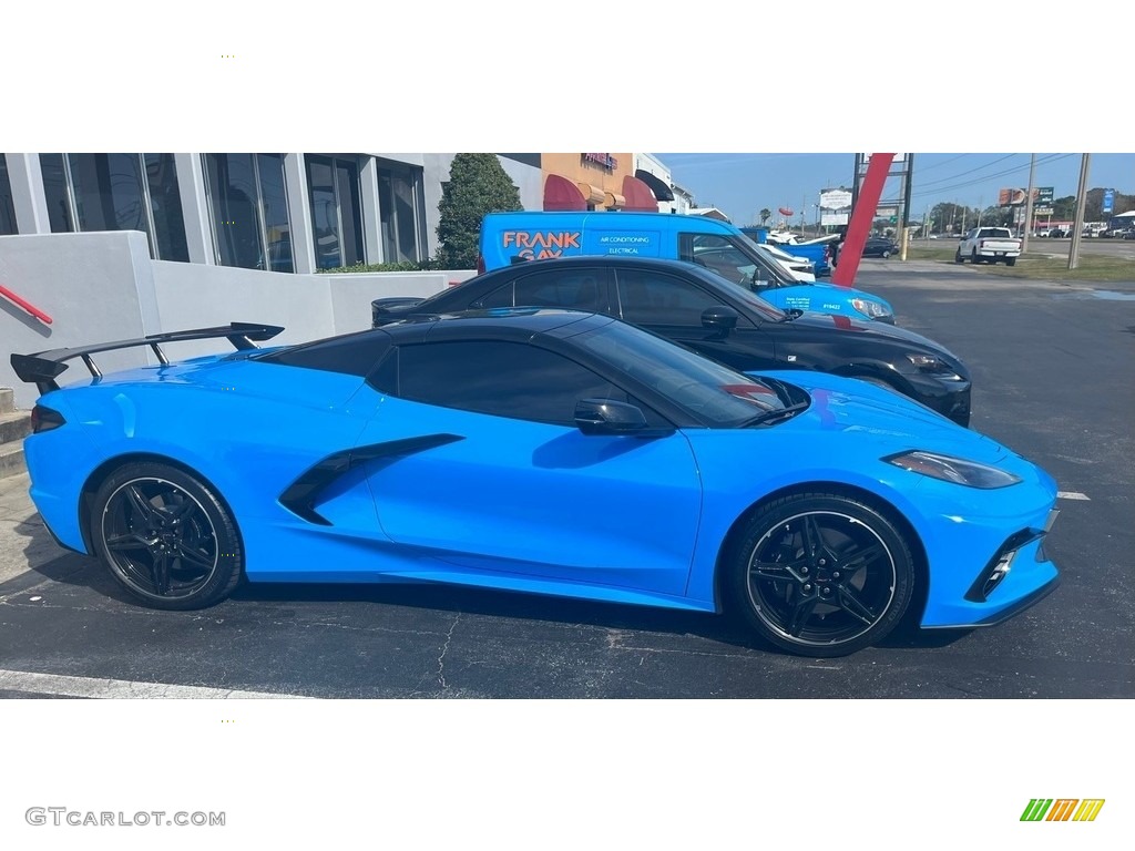 Rapid Blue 2023 Chevrolet Corvette Stingray Convertible Exterior Photo #146278687