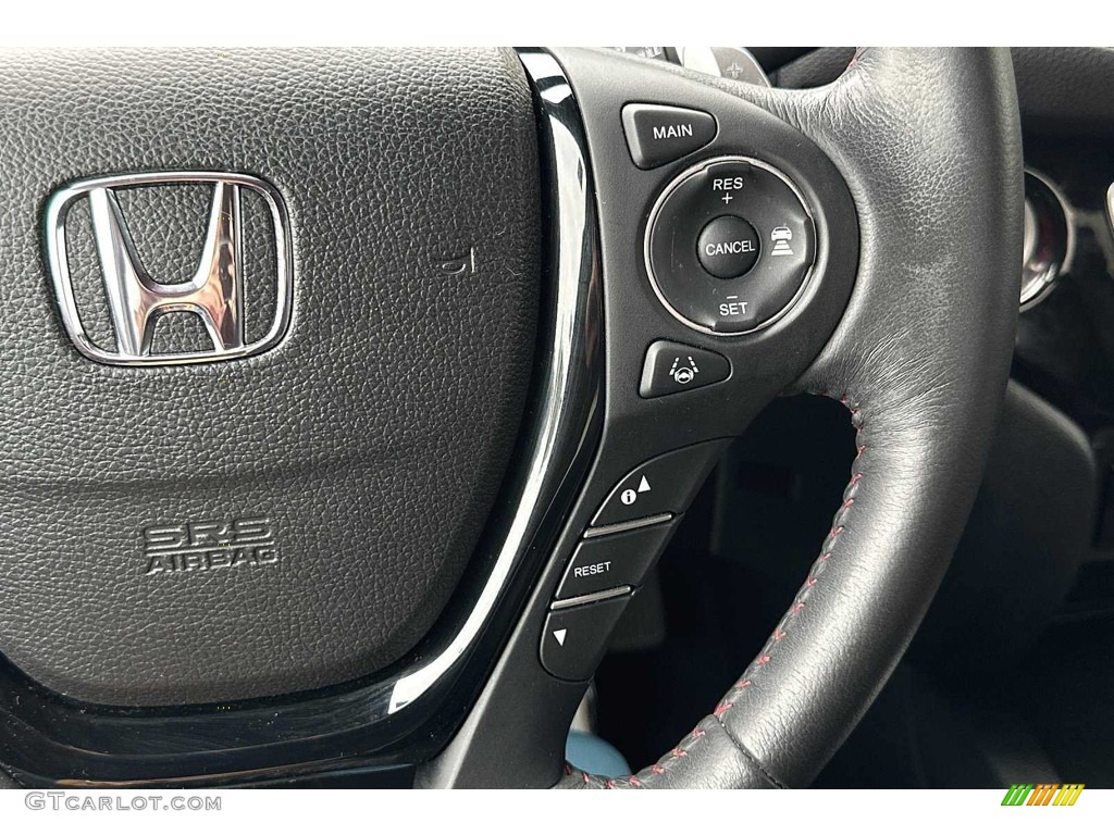2020 Honda Ridgeline Black Edition AWD Black Steering Wheel Photo #146278861