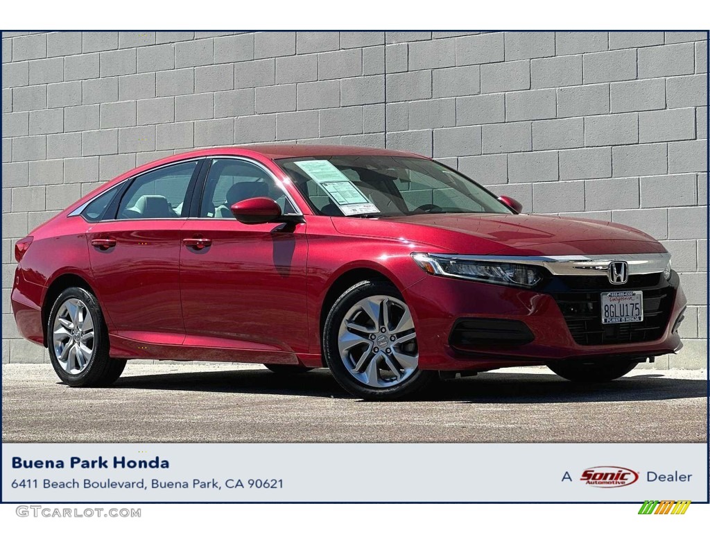 2018 Accord LX Sedan - Radiant Red Metallic / Gray photo #1