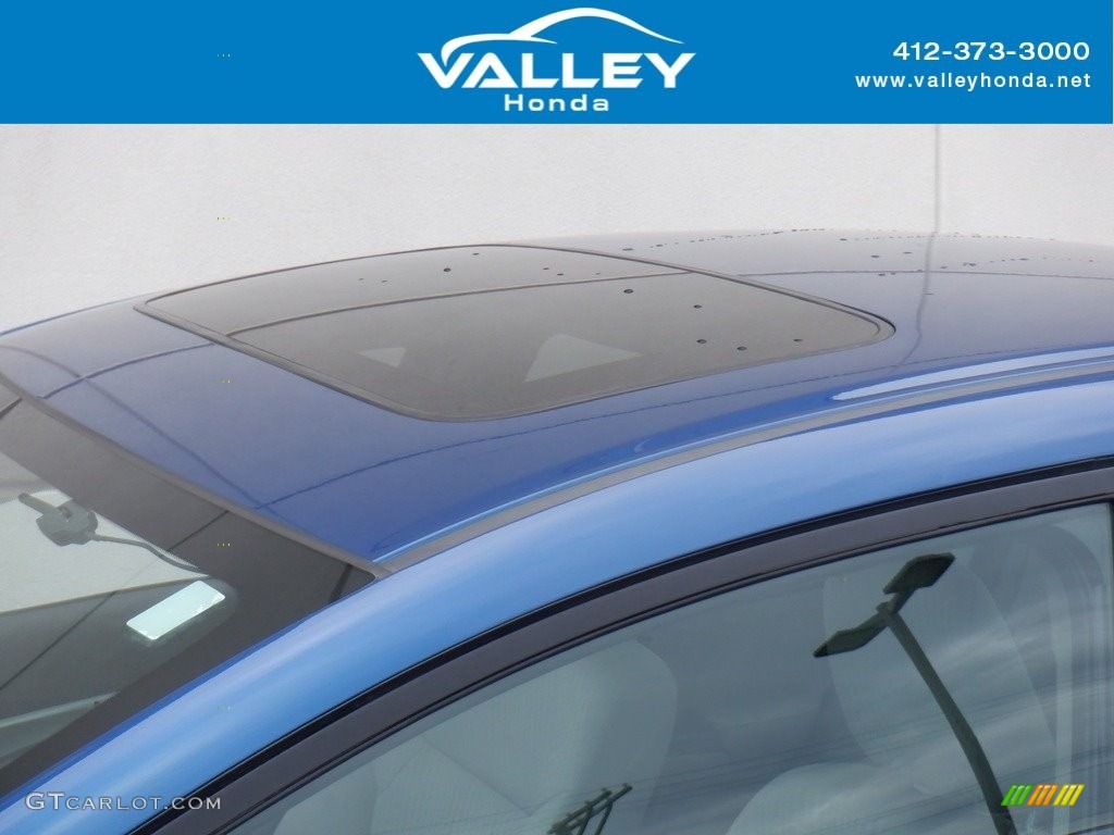2015 Civic EX Sedan - Dyno Blue Pearl / Gray photo #4