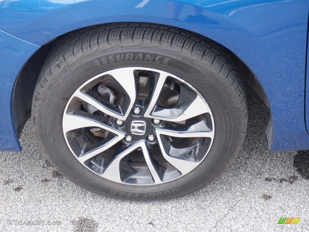 2015 Civic EX Sedan - Dyno Blue Pearl / Gray photo #5