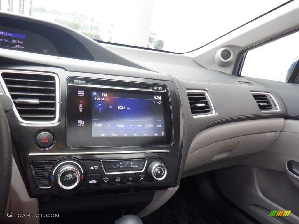 2015 Civic EX Sedan - Dyno Blue Pearl / Gray photo #17