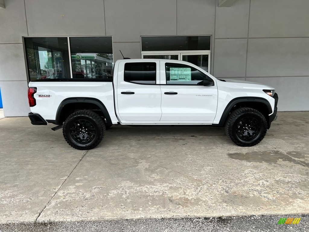 Summit White 2023 Chevrolet Colorado Trail Boss Crew Cab 4x4 Exterior Photo #146279491