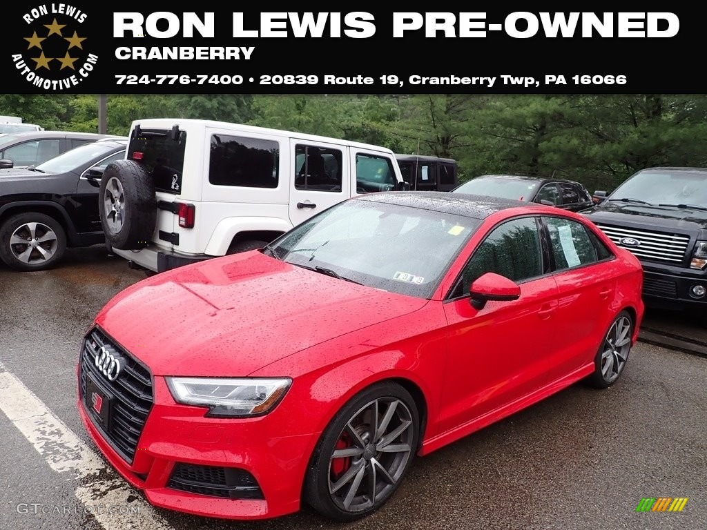 2018 S3 2.0T Premium Plus - Tango Red Metallic / Black photo #1