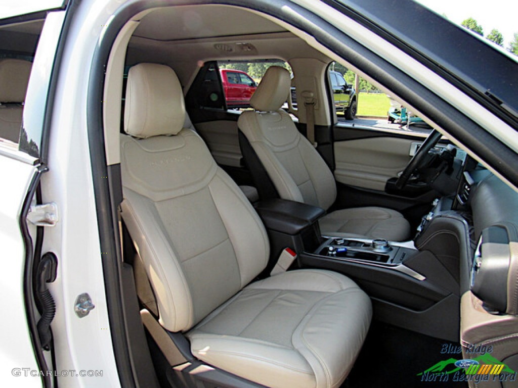 2020 Explorer Platinum 4WD - Star White Metallic Tri-Coat / Sandstone photo #12