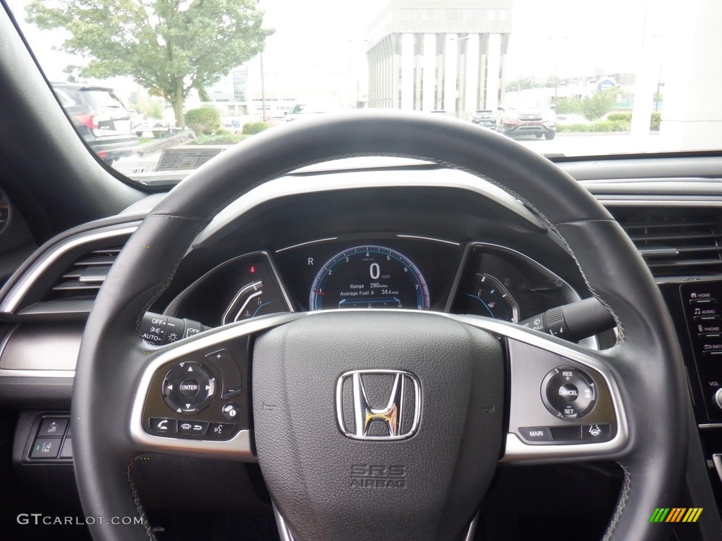 2020 Honda Civic EX Coupe Black Steering Wheel Photo #146281117