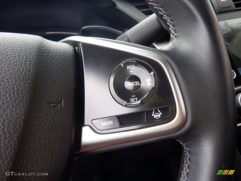 2020 Honda Civic EX Coupe Black Steering Wheel Photo #146281153