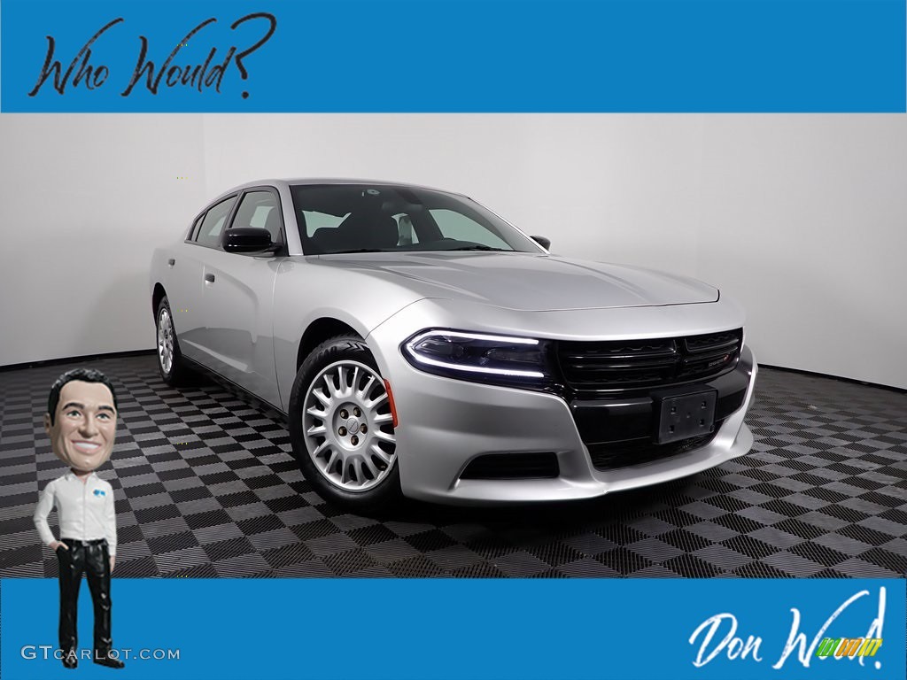 2018 Charger Police Pursuit AWD - Bright Silver Metallic / Black photo #1