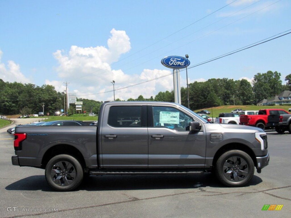 Carbonized Gray Metallic 2023 Ford F150 Lightning Lariat 4x4 Exterior Photo #146282860