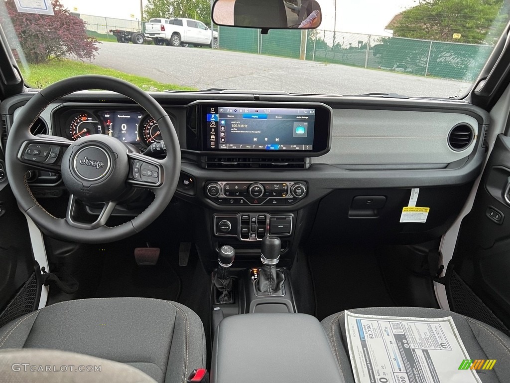 Black Interior 2024 Jeep Wrangler 4-Door Sport S 4x4 Photo #146283250