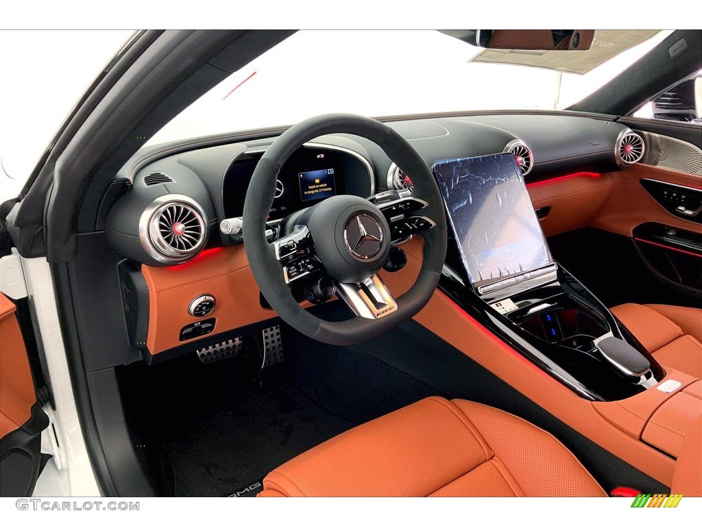 Sienna Brown/Black Interior 2023 Mercedes-Benz SL AMG 55 Roadster Photo #146286465