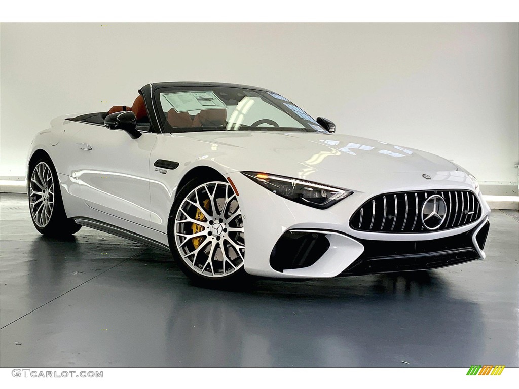 2023 SL AMG 55 Roadster - Moonlight White Metallic / Sienna Brown/Black photo #12