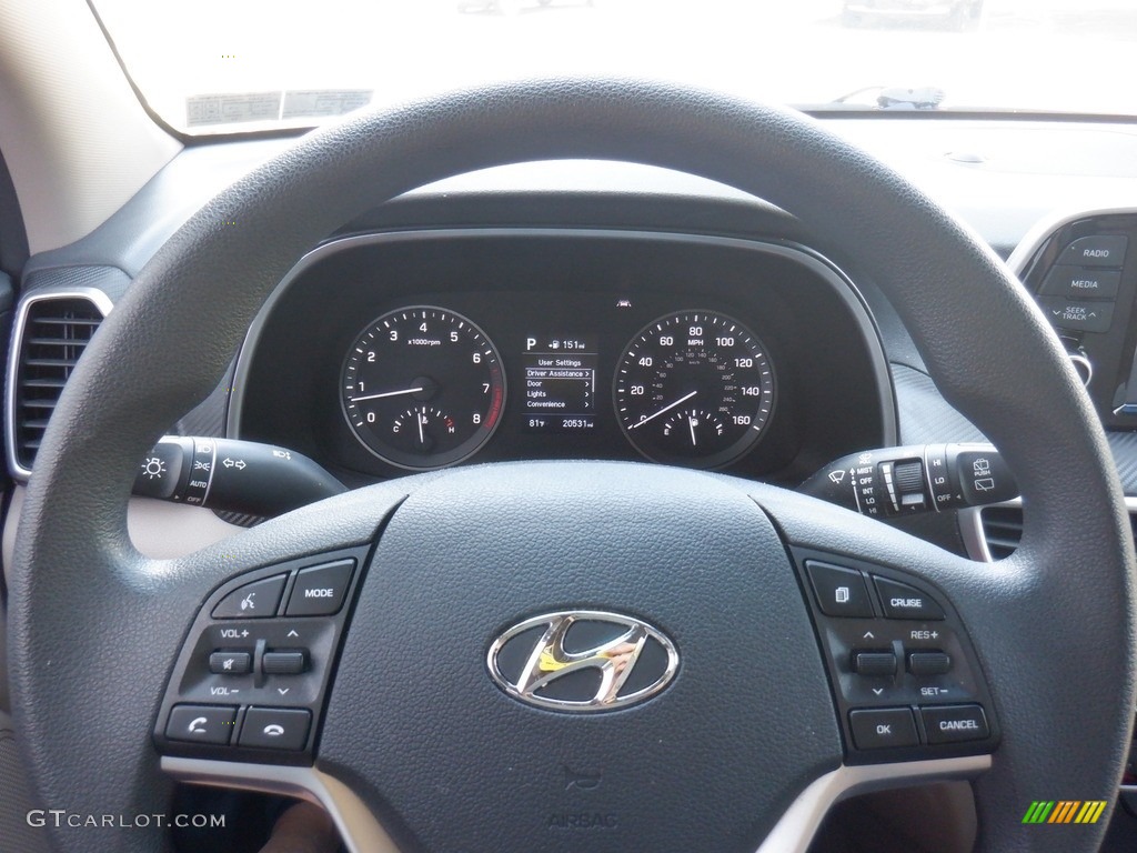 2019 Hyundai Tucson Value Beige Steering Wheel Photo #146287250