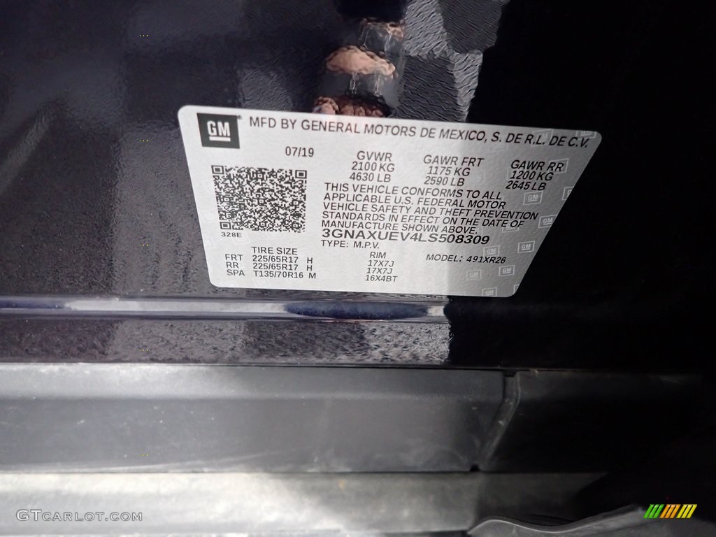 2020 Equinox LT AWD - Pacific Blue Metallic / Jet Black photo #31