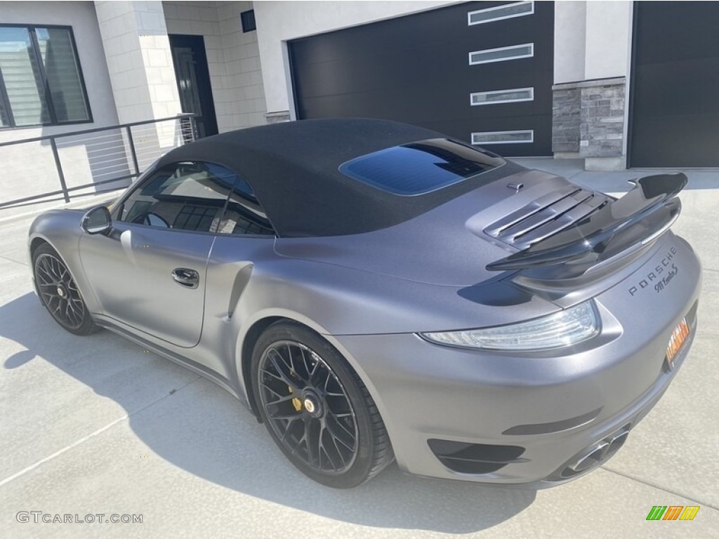 2015 911 Turbo S Cabriolet - Agate Grey Metallic / Black photo #2