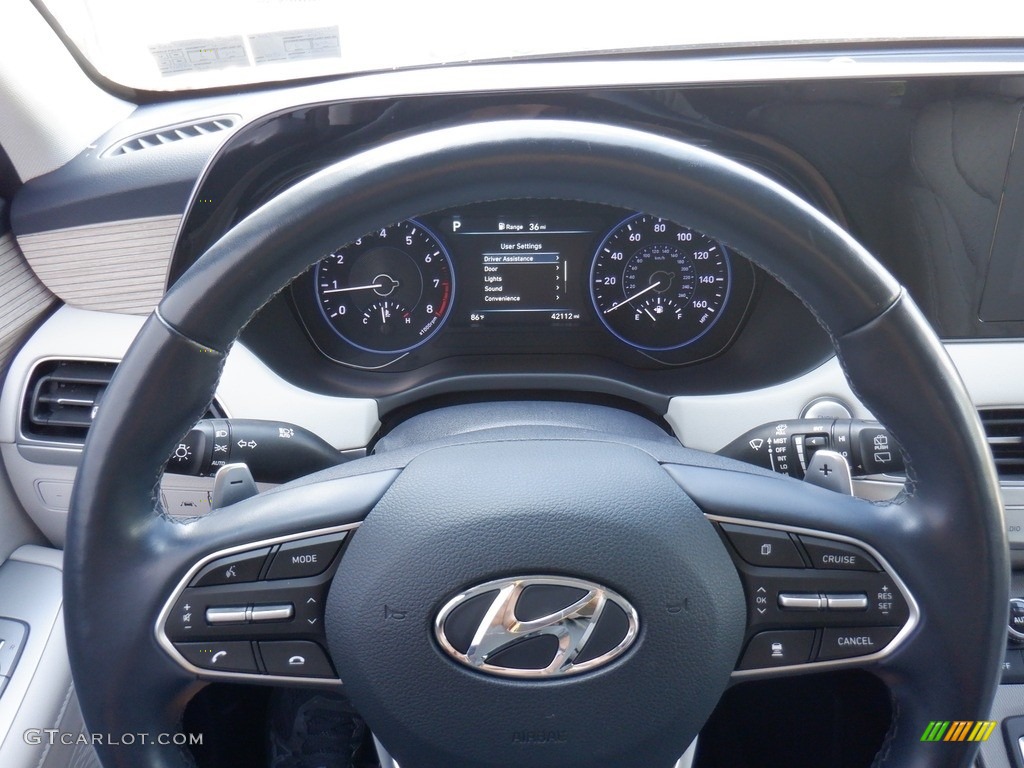 2020 Hyundai Palisade SEL AWD Light Beige Steering Wheel Photo #146290565