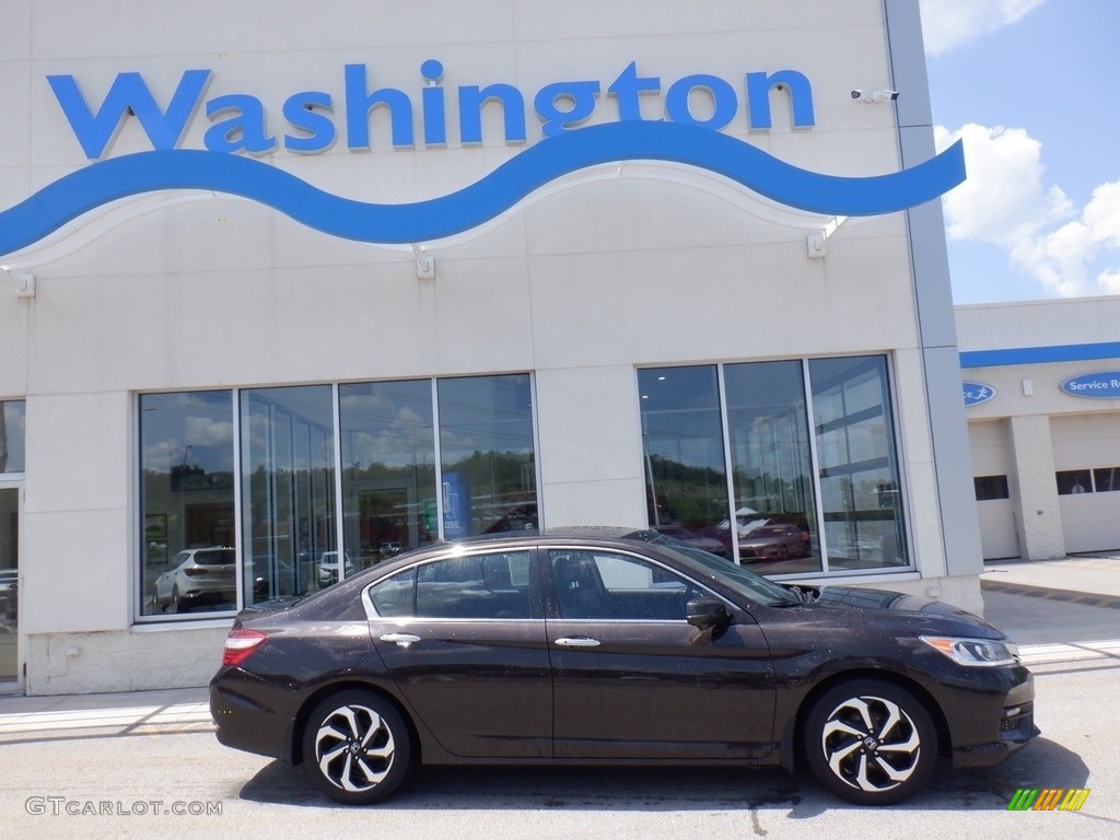 2017 Accord EX-L Sedan - Kona Coffee Metallic / Black photo #3