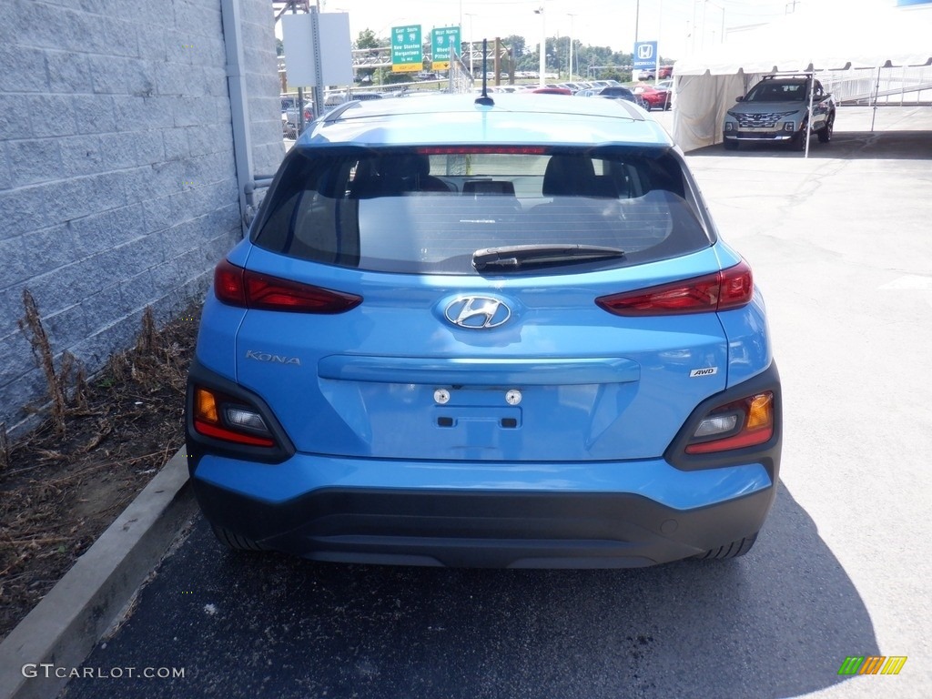 2020 Kona SE AWD - Surf Blue / Black photo #7