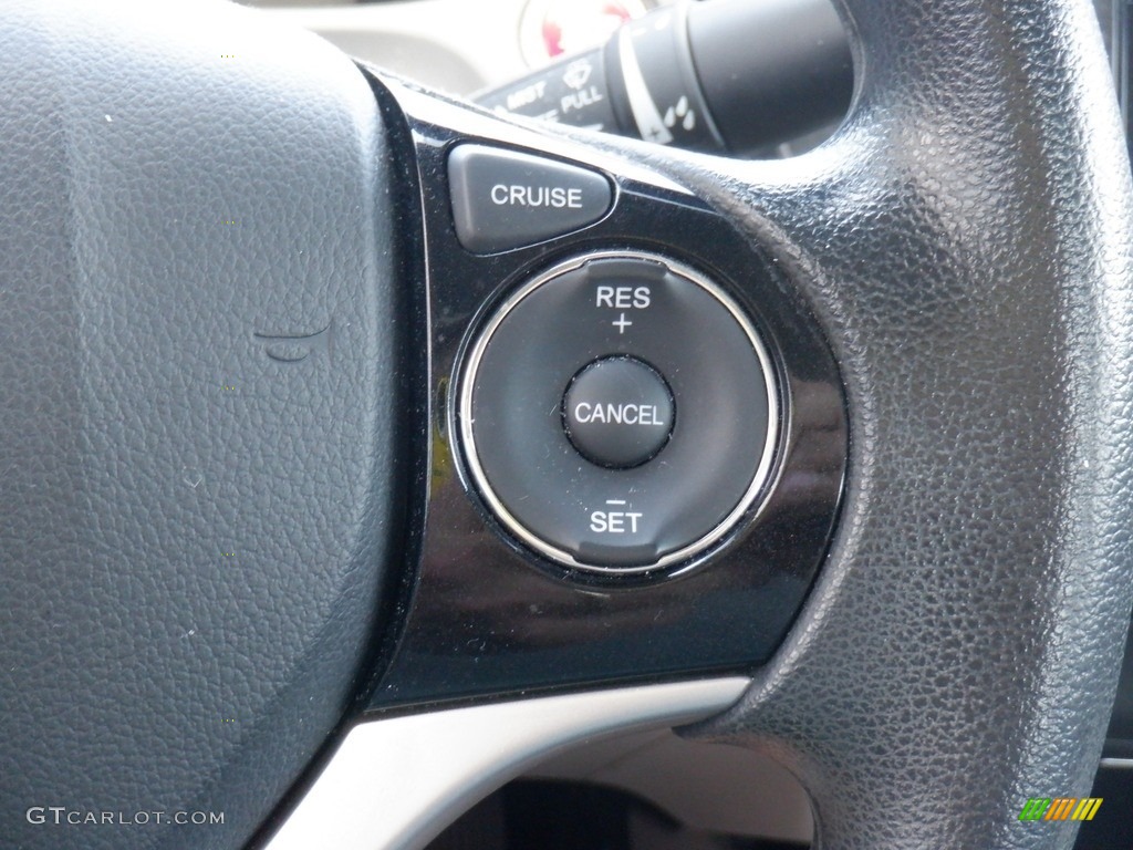 2015 Honda Civic EX Sedan Black Steering Wheel Photo #146291549
