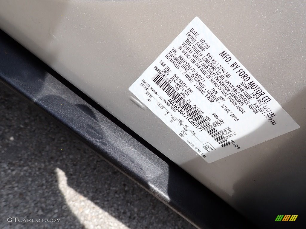 2020 EcoSport SE 4WD - Moondust Silver Metallic / Ebony Black photo #20