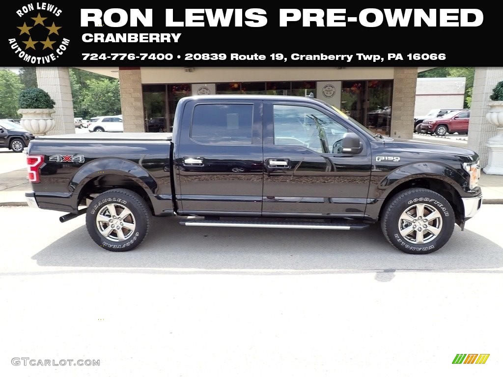 2020 F150 XLT SuperCrew 4x4 - Agate Black / Medium Earth Gray photo #1