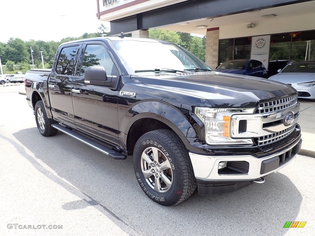 2020 F150 XLT SuperCrew 4x4 - Agate Black / Medium Earth Gray photo #2
