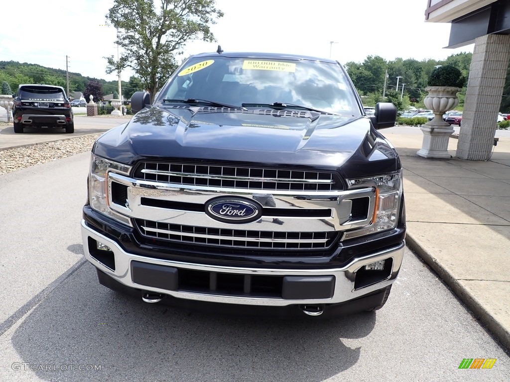 2020 F150 XLT SuperCrew 4x4 - Agate Black / Medium Earth Gray photo #3
