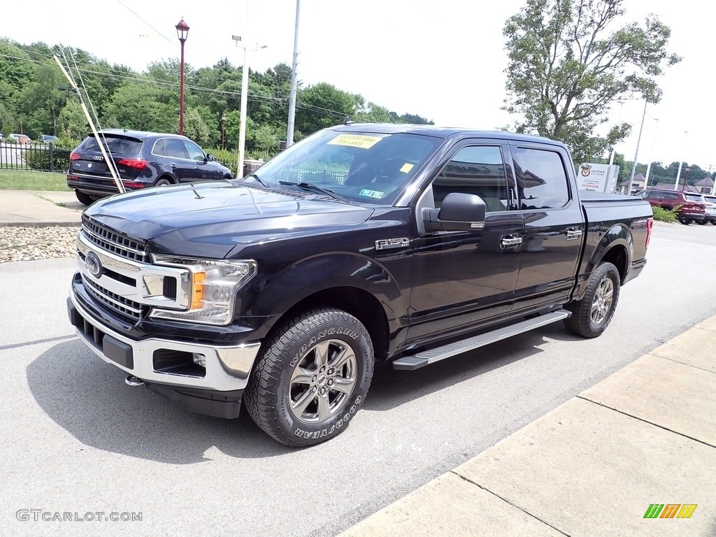 2020 F150 XLT SuperCrew 4x4 - Agate Black / Medium Earth Gray photo #4