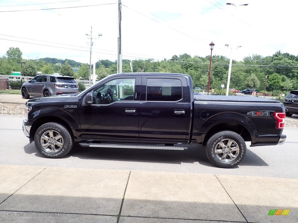 2020 F150 XLT SuperCrew 4x4 - Agate Black / Medium Earth Gray photo #5
