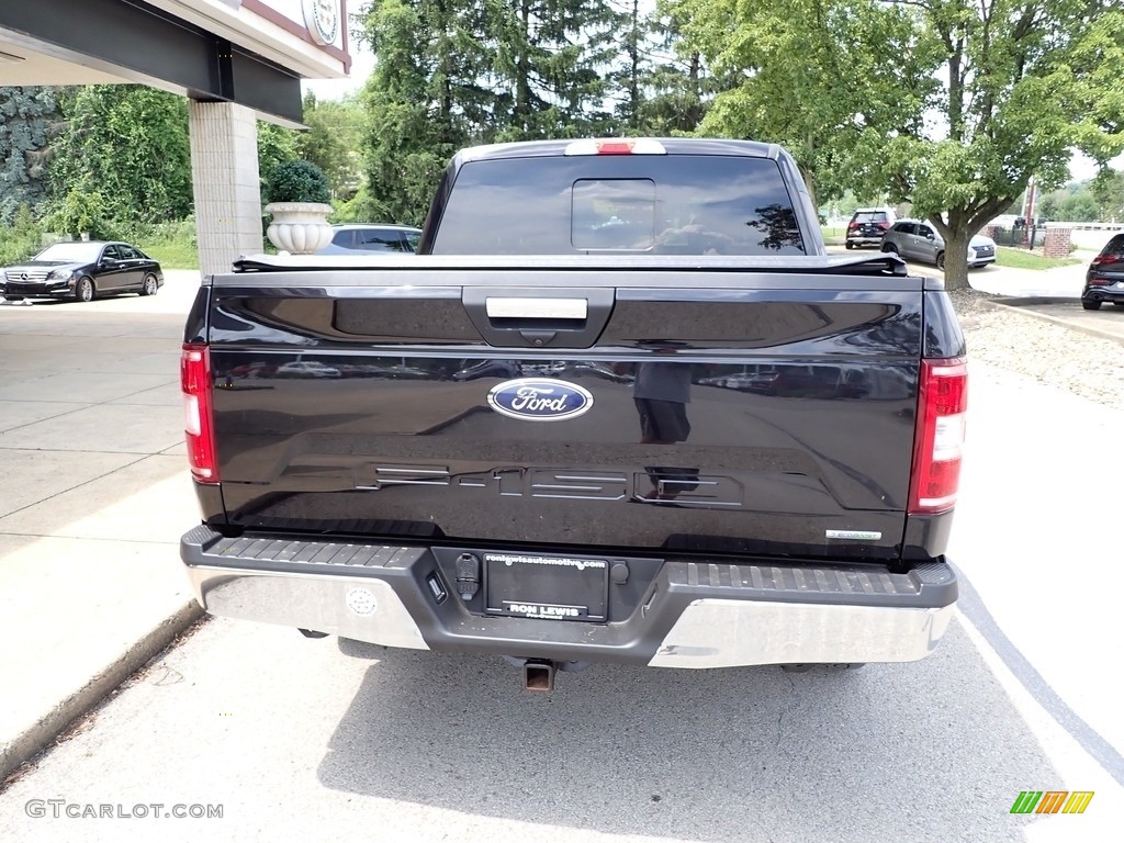 2020 F150 XLT SuperCrew 4x4 - Agate Black / Medium Earth Gray photo #7
