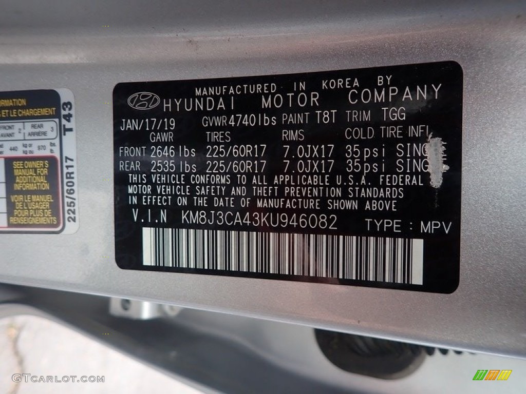 2019 Tucson Value - Molten Silver / Gray photo #39