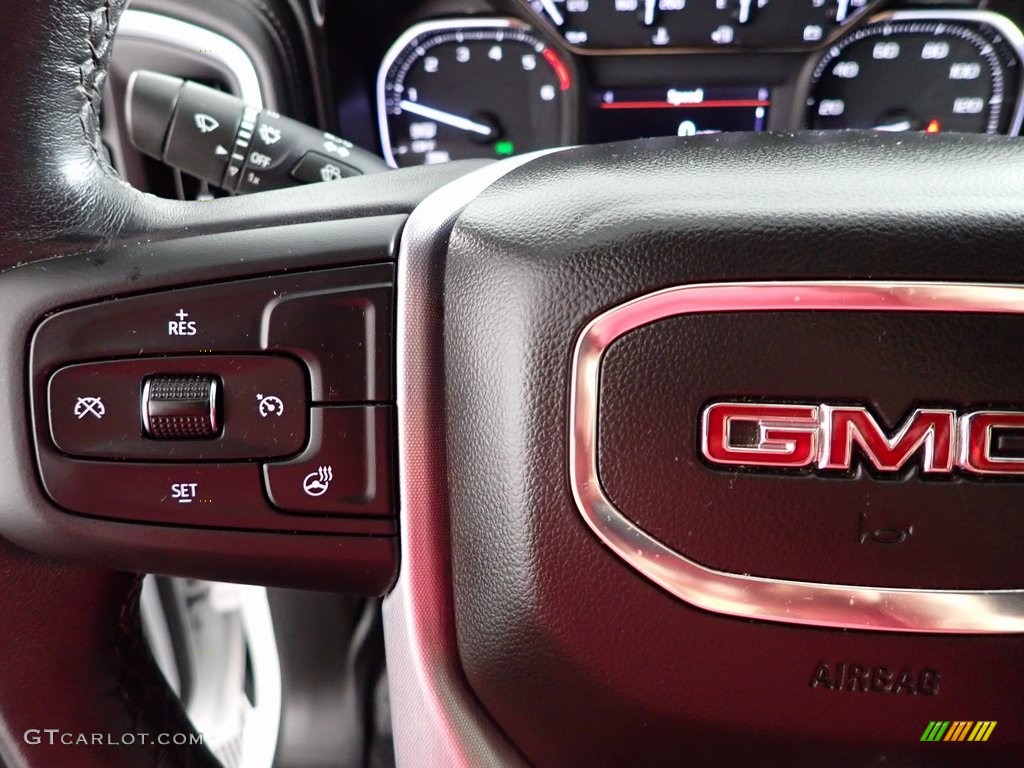 2021 GMC Sierra 1500 Elevation Crew Cab 4WD Jet Black Steering Wheel Photo #146295923