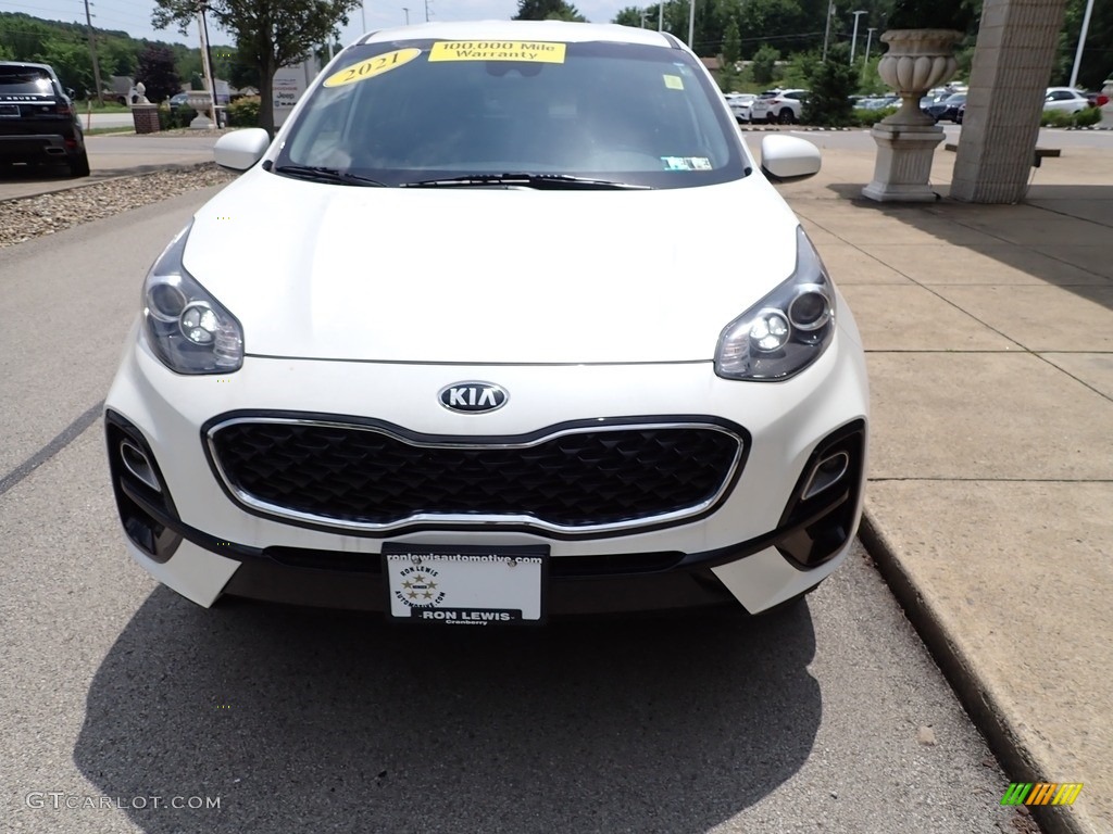 2021 Sportage LX AWD - Clear White / Black photo #3