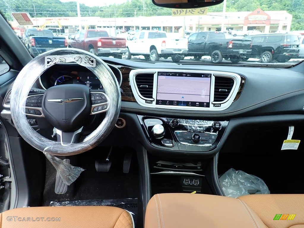 2023 Chrysler Pacifica Pinnacle Plug-In Hybrid Caramel/Black Dashboard Photo #146296775