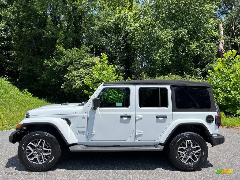 Bright White 2024 Jeep Wrangler 4-Door Sahara 4x4 Exterior Photo #146296805