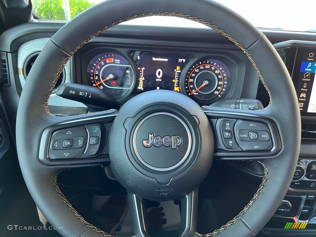 2024 Jeep Wrangler 4-Door Sport S 4x4 Black Steering Wheel Photo #146298158