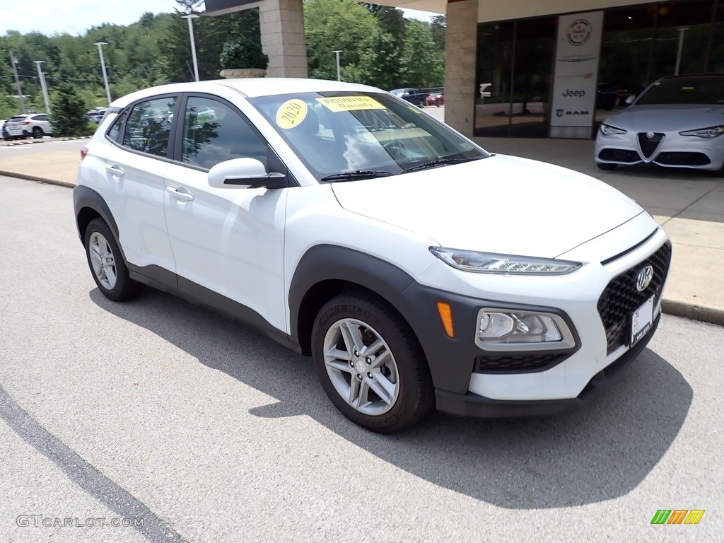 Chalk White 2020 Hyundai Kona SE AWD Exterior Photo #146298596