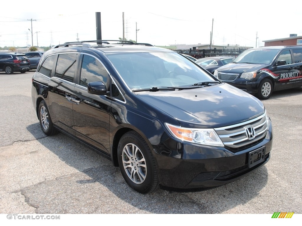 2013 Odyssey EX-L - Crystal Black Pearl / Gray photo #7