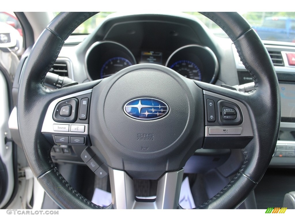 2015 Subaru Outback 3.6R Limited Slate Black Steering Wheel Photo #146300072