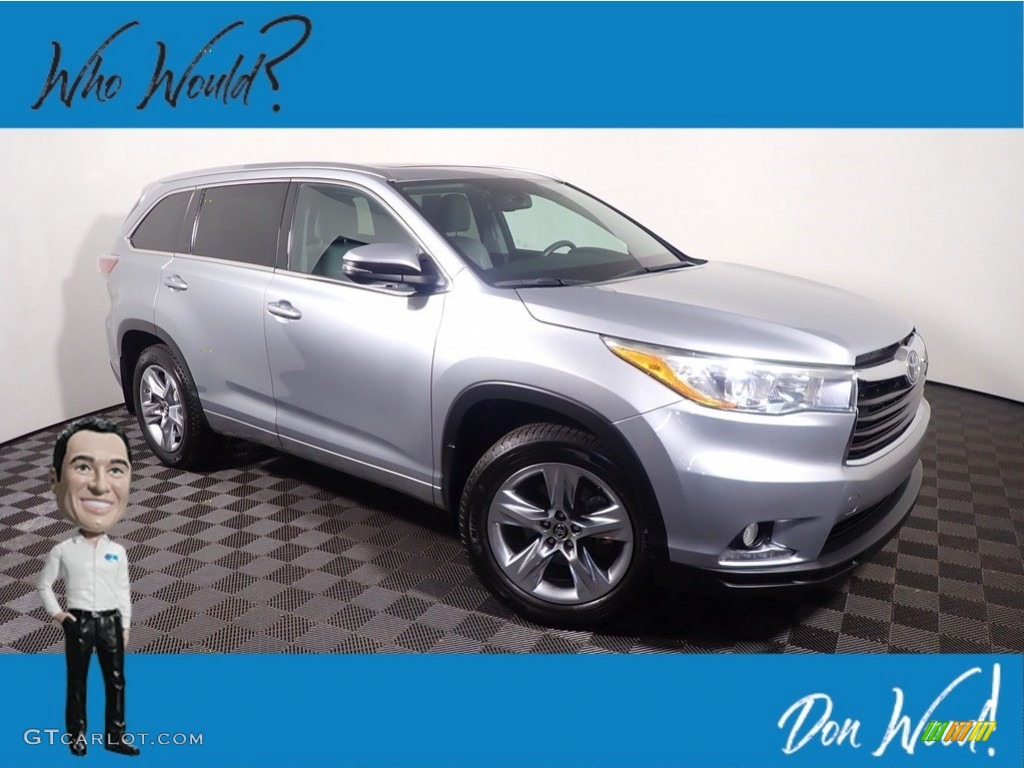 2016 Highlander Limited Platinum AWD - Silver Sky Metallic / Ash photo #2