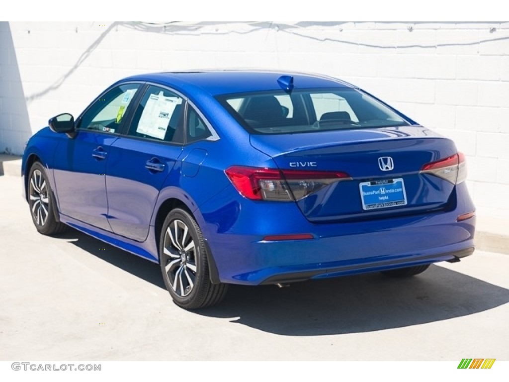 2023 Civic EX Sedan - Aegean Blue Metallic / Black photo #2
