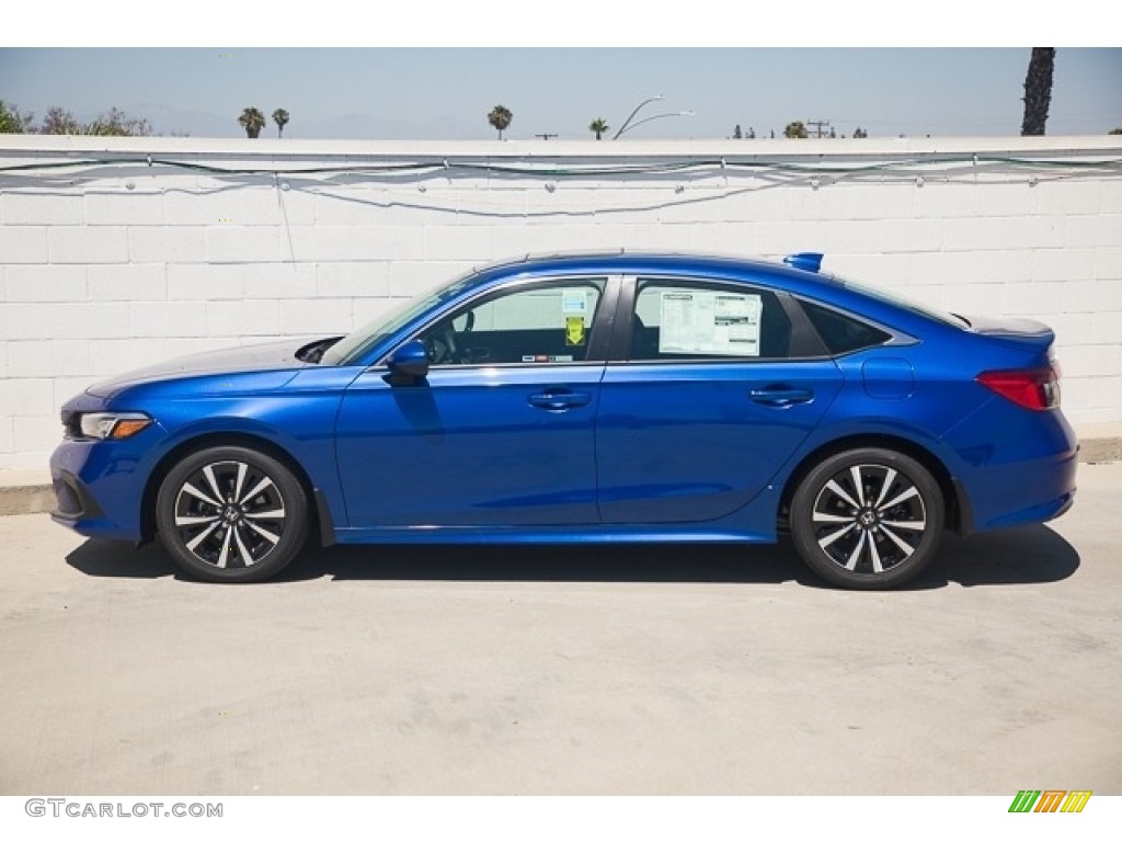 Aegean Blue Metallic 2023 Honda Civic EX Sedan Exterior Photo #146300447